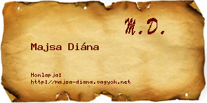 Majsa Diána névjegykártya